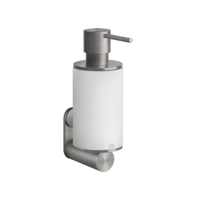 Gessi 316 Accessories Дозатор для жидкого мыла настенный, цвет: белый/steel brushed 54713#239