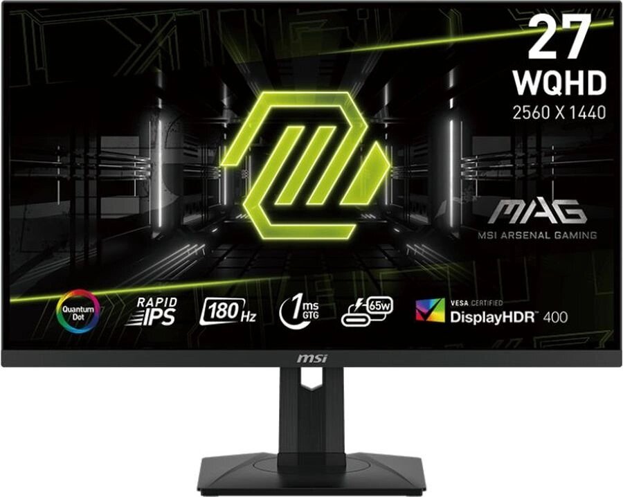 MSI Монитор MSI 27" MAG 274QRF QD E2 черный IPS LED 16:9 HDMI полуматовая HAS Piv 1000:1 400cd 178гр/178гр 2560x1440 180Hz DP WQ USB 6.05кг 9S6-3CC29H-276