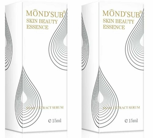 MondSub Сыворотка для лица, Snail Extract Serum с муцином улитки, 15 мл, 2 шт