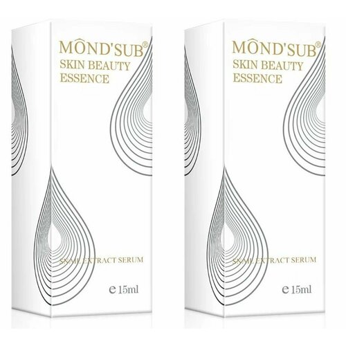 MondSub Сыворотка для лица, Snail Extract Serum с муцином улитки, 15 мл, 2 шт