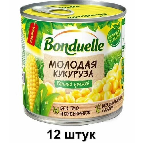 Bonduelle Овощные консервы Кукуруза молодая, 340 г, 12 шт