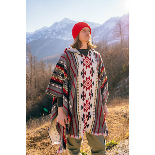 фото Пончо, размер 40/50, серый