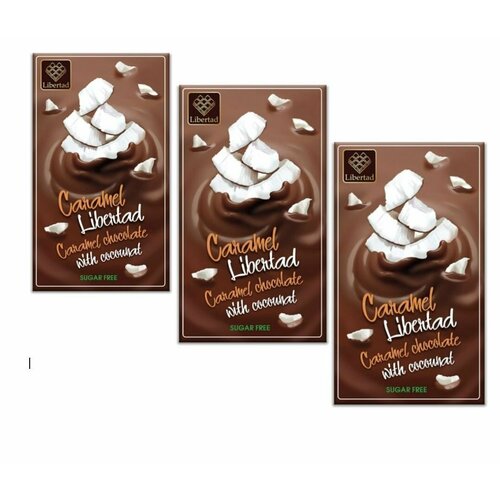 Шоколад Caramel Libertad на карамелизированном молоке с кокосом б/с 3 шт по 40гр