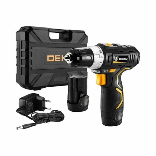 DEKO Дрель-шуруповерт DEKO GCD12DU3 SET 4 аккумуляторная кейс оснастка 13 шт 2х2 Ач 7678₽