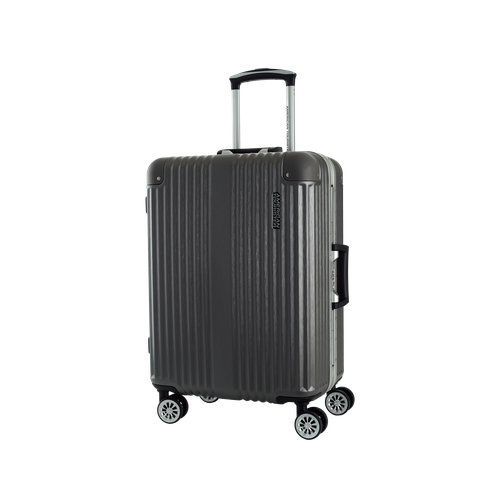 Чемодан American Tourister, 53 л, размер M, серый, серебряный