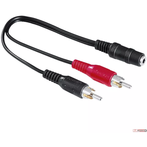 Адаптер аудио Hama H-43245 Jack 3,5 мм - 2xRCA адаптер hama h 205186 00205186 jack 6 3 f 2xrca m 0 1м черный