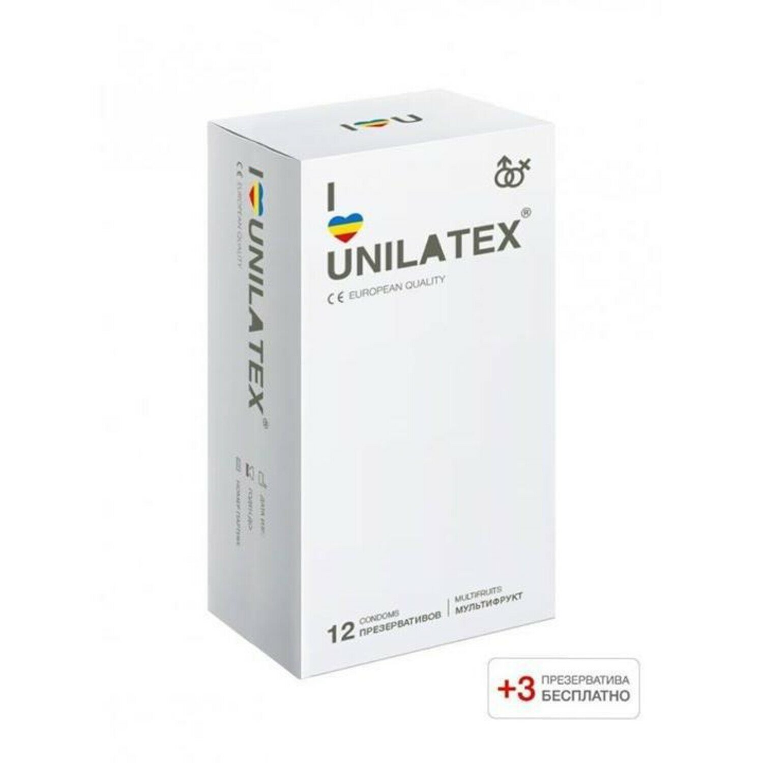 Презервативы Unilatex Multifrutis №12+3 ароматизированные , цветные