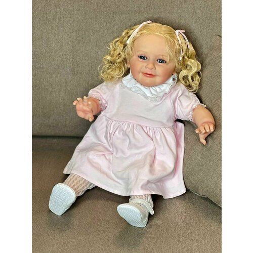 фото Кукла реборн мягконабивная 60см в пакете (fa-580) npk doll