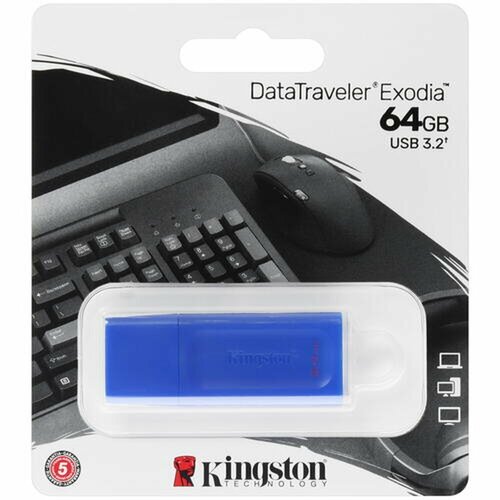 Память USB Flash 64 ГБ Kingston DataTraveler Exodia [KC-U2G64-7GB] usb flash drive 32gb kingston datatraveler exodia usb 3 2 gen1 kc u2g32 7gr