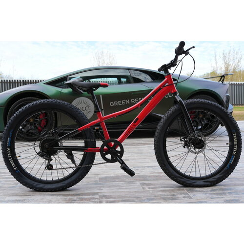 Велосипед полу-фэтбайк Fatbike Time Try TT2747s 24 Рама 12 Взрослый Детский Подростковый красный 23400₽