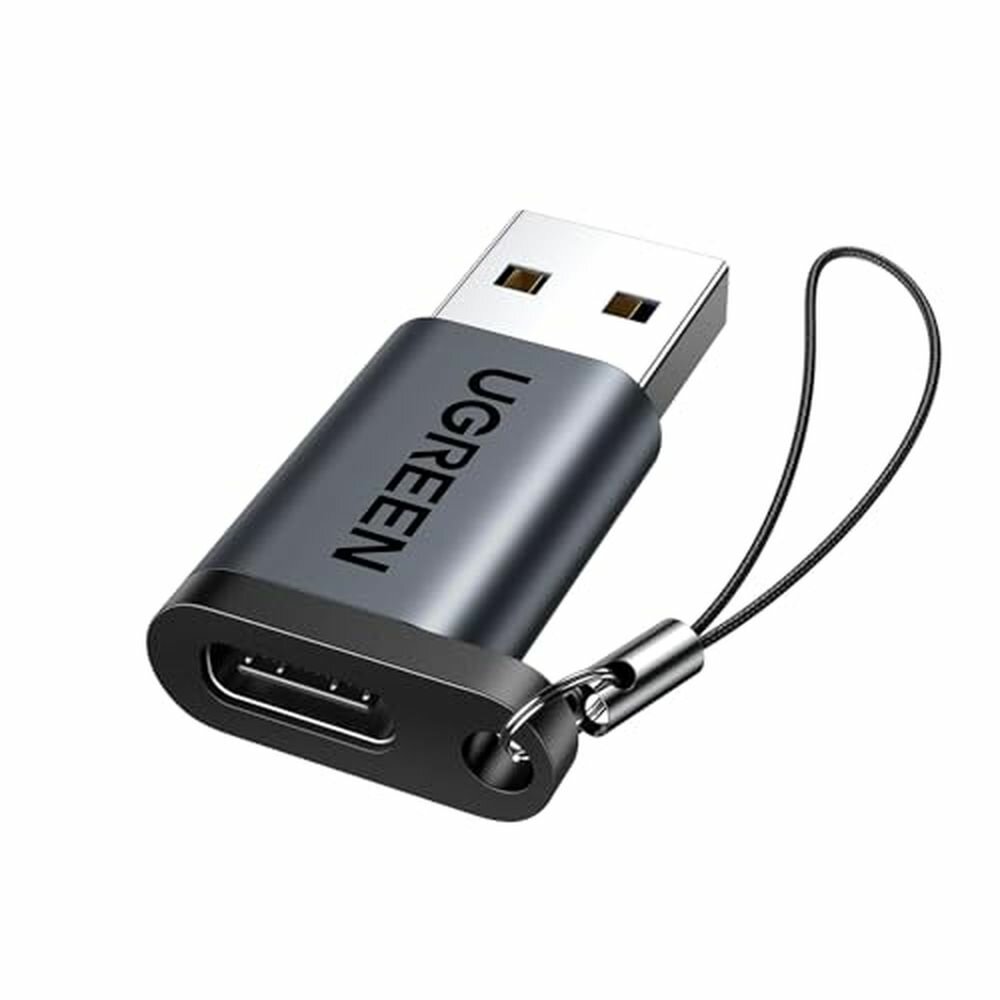 Адаптер UGREEN US276 (35000) USB 3.0-A to USB-C M/F Adapter чёрный