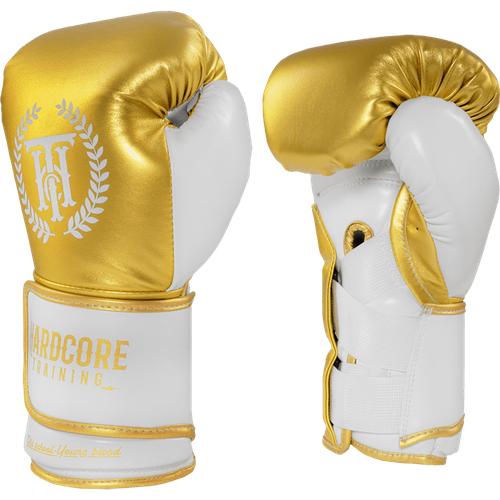 бинты боксерские hardcore training superior aquamarine 3 5 Боксерские Перчатки Hardcore Training Revolution Gold/White 18oz