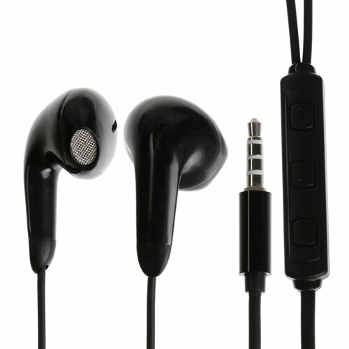 Наушники ERGOLUX ELX-WHP01-C01 проводные вкладыши микрофон Jack 35мм 12м черные 506₽