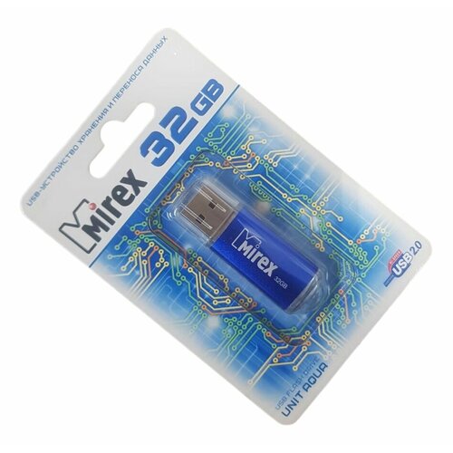 Флешка 32 ГБ USB Mirex Unit Aqua