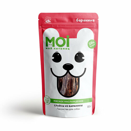 Лакомство для собак MOI слайсы из баранины 85г 462₽