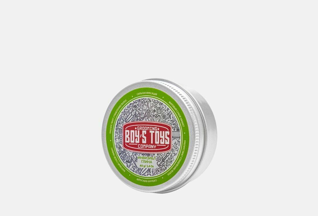 Boys Toys Глина для укладки волос средней фиксации с низким уровнем блеска Invisible Forming Matte Clay, 100 мл (Boys Toys, ) - фото №5