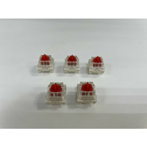 Свитчи red switch для клавиатуры 5 шт Красные 20 млн нажатий 2 контакта Для ремонта механической клавиатуры Outemu Red 40500₽