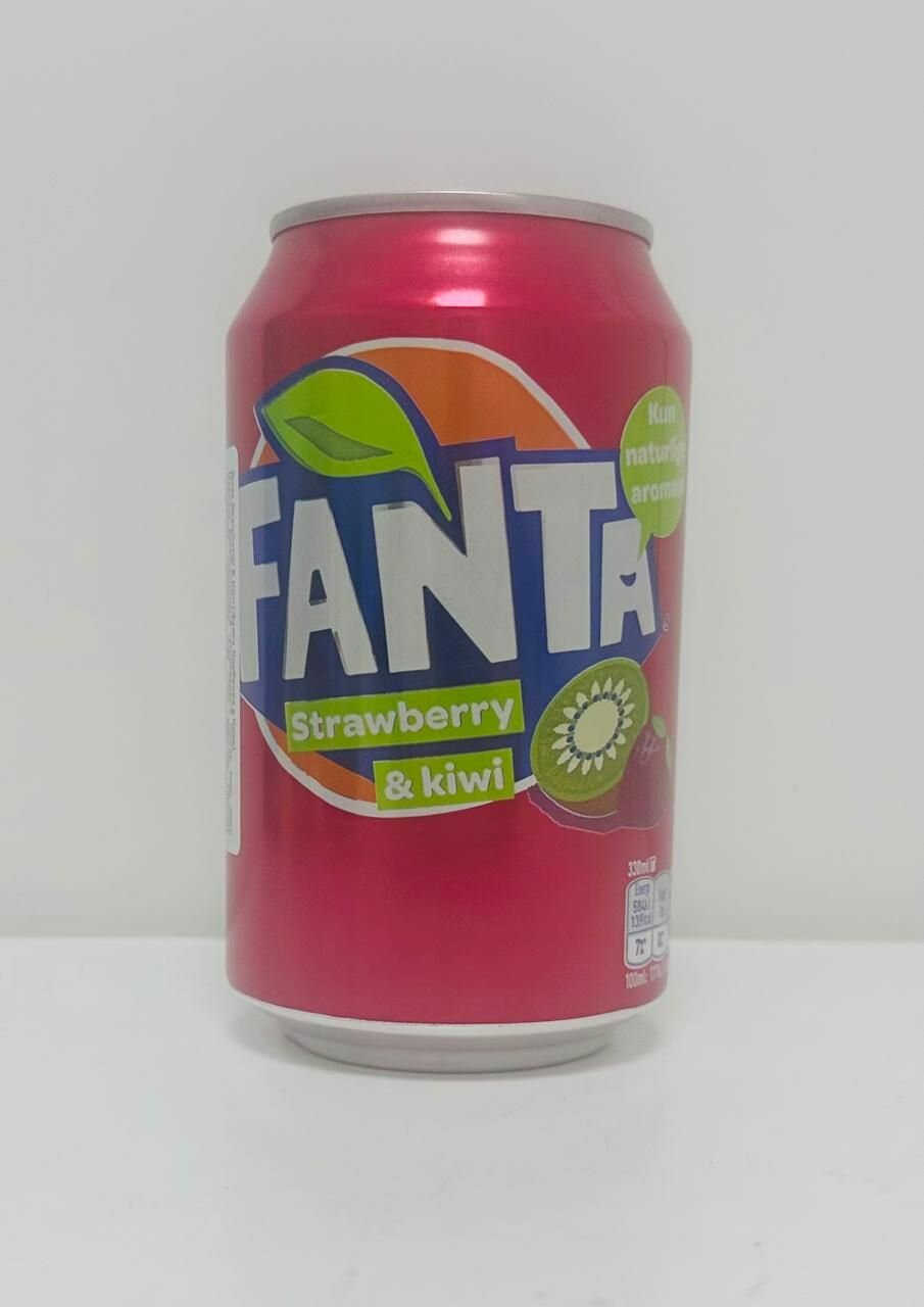 Напиток газированный Fanta Strawberry & kiwi, 24 штуки по 330 мл