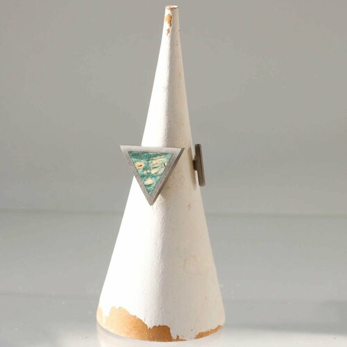 Кольцо Медведик Арт, дерево, безразмерное, зеленый