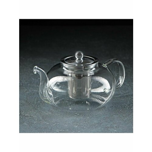 Чайник стеклянный заварочный Калиопа 1 л метал сито 1246₽