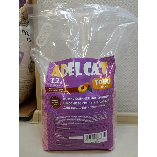 Комкующийся Наполнитель Тофу Adele Cat Персик 12л(5кг)