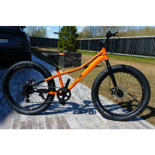 Велосипед полу-фэтбайк Fatbike Time Try TT2747s 24 Рама 12 Взрослый Детский Подростковый оранжевый 23400₽
