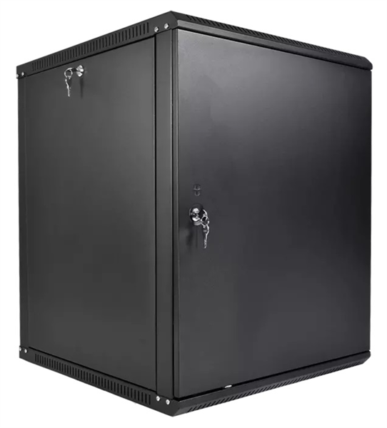 ЦМО Шкаф телекоммуникационный настенный разборный эконом 15U (600 ? 350) дверь металл цвет черный (ШРН-Э-15.350.1-9005)