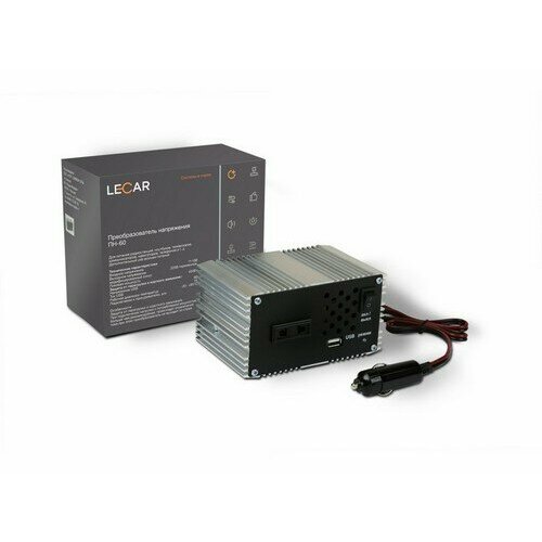 LECAR Преобразователь напряжения 12-220В 450Вт (USB вход) ПН-60 "LECAR"!