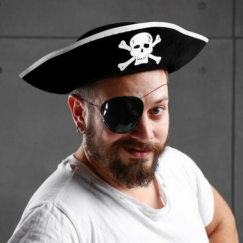 Карнавальная шляпа «Пират», р-р. 56-58 бандана пирата череп р р 56 58