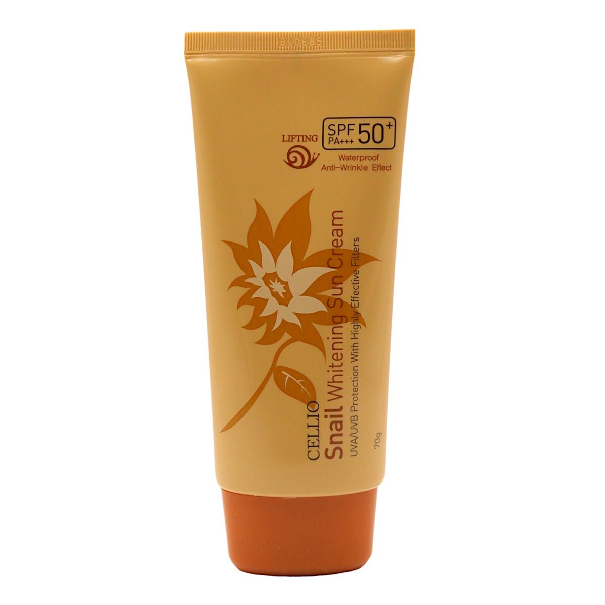 Солнцезащитный крем с муцином улитки Cellio Snail Whitening Sun Cream SFP50+ PA+++, 70 г
