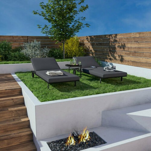 Шезлонг COSTA антрацит - каркас карбон 70200₽