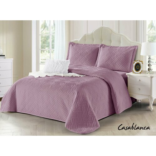 Велюровое Покрывало Танго Casablanca евро размер 230х250 см 2 наволочки 50х70 см 6200₽