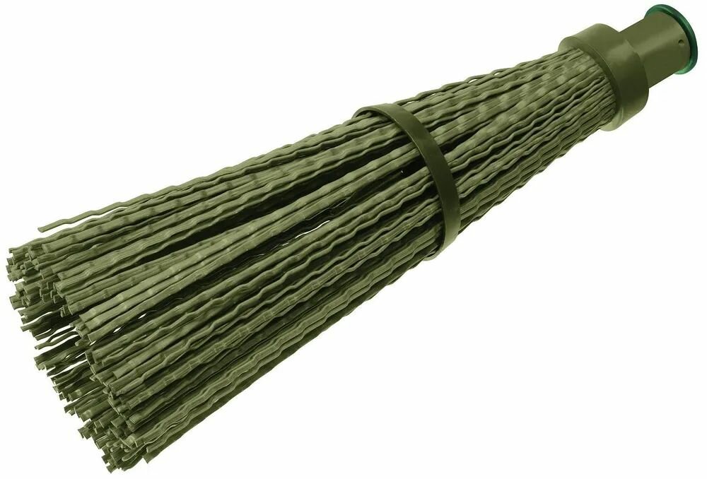 Метла пластиковая 440 х 190 мм полипропилен коническое резьбовое соединение круглая с фиксирующим ободом