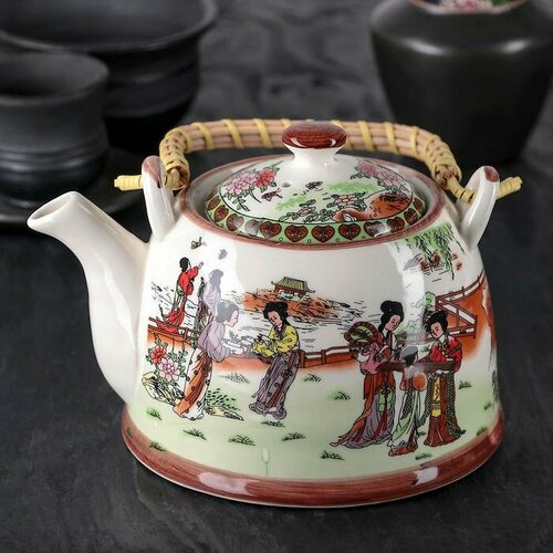 Чайник керамический заварочный с металлическим ситом Парк 900 мл 1097₽