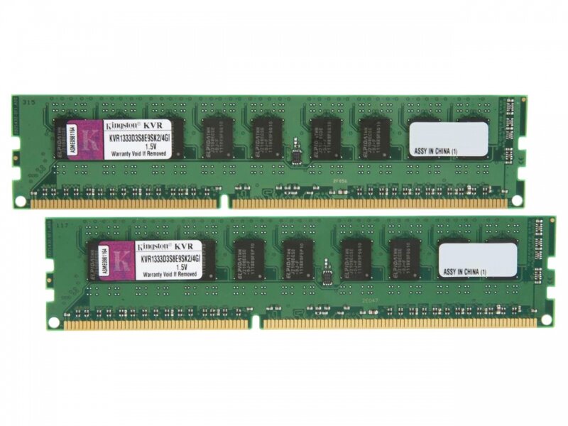 Оперативная память Kingston KVR1333D3S8E9SK2/4GI DDRIII 4Gb