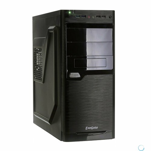 Exegate EX272729RUS  MiditowerXP-330U Black, ATX, , 2*USB+2*USB3.0, Audio