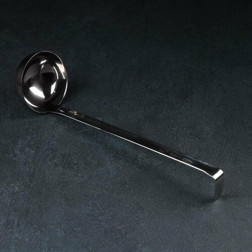 Половник из нержавеющей стали цельнотянутый 180 мл толщина стали 3 мм цвет серебряный 958₽