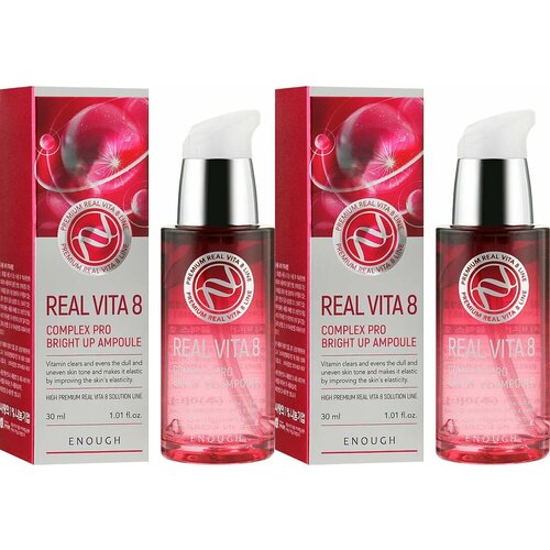 Сыворотка для лица питательная с витаминным комплексом Enough Real Vita 8 Complex Pro Bright up Ampoule, 30 мл, 2 шт