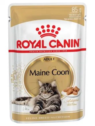 Royal Canin Maine Coon Adult влажный корм для взрослых кошек породы Мэйн Кун в соусе, в паучах - 85 г