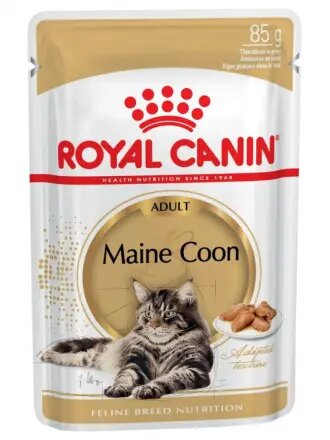 Royal Canin Maine Coon Adult влажный корм для взрослых кошек породы Мэйн Кун в соусе в паучах - 85 г