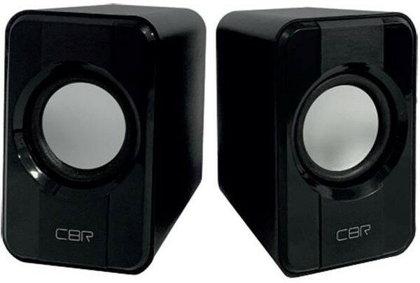 CBR CMS 336 Black, Акустическая система 2.0, питание USB, 2х3 Вт (6 Вт RMS), материал корпуса пластик, 3.5 мм линейный стереовход, регул. гр