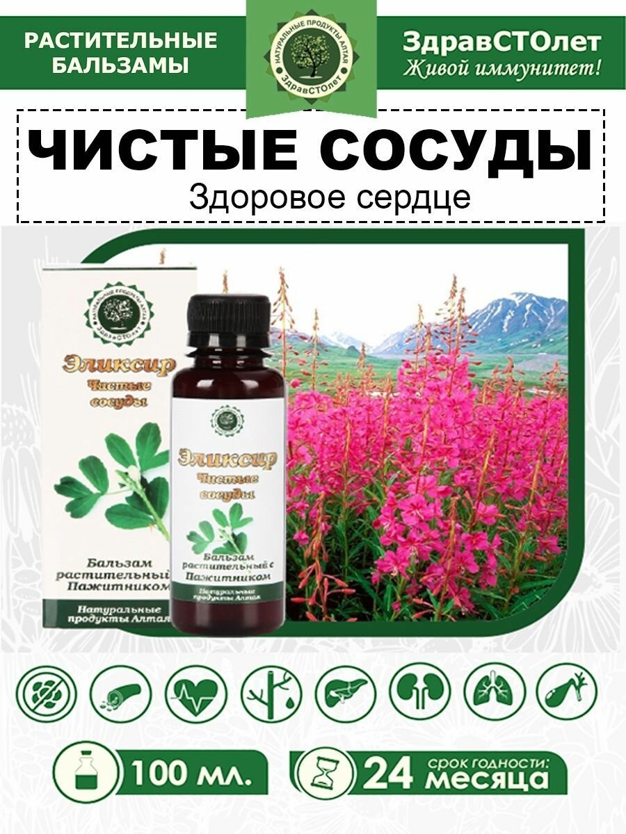 Эликсир ЗдравСТОлет Чистые сосуды 100 мл