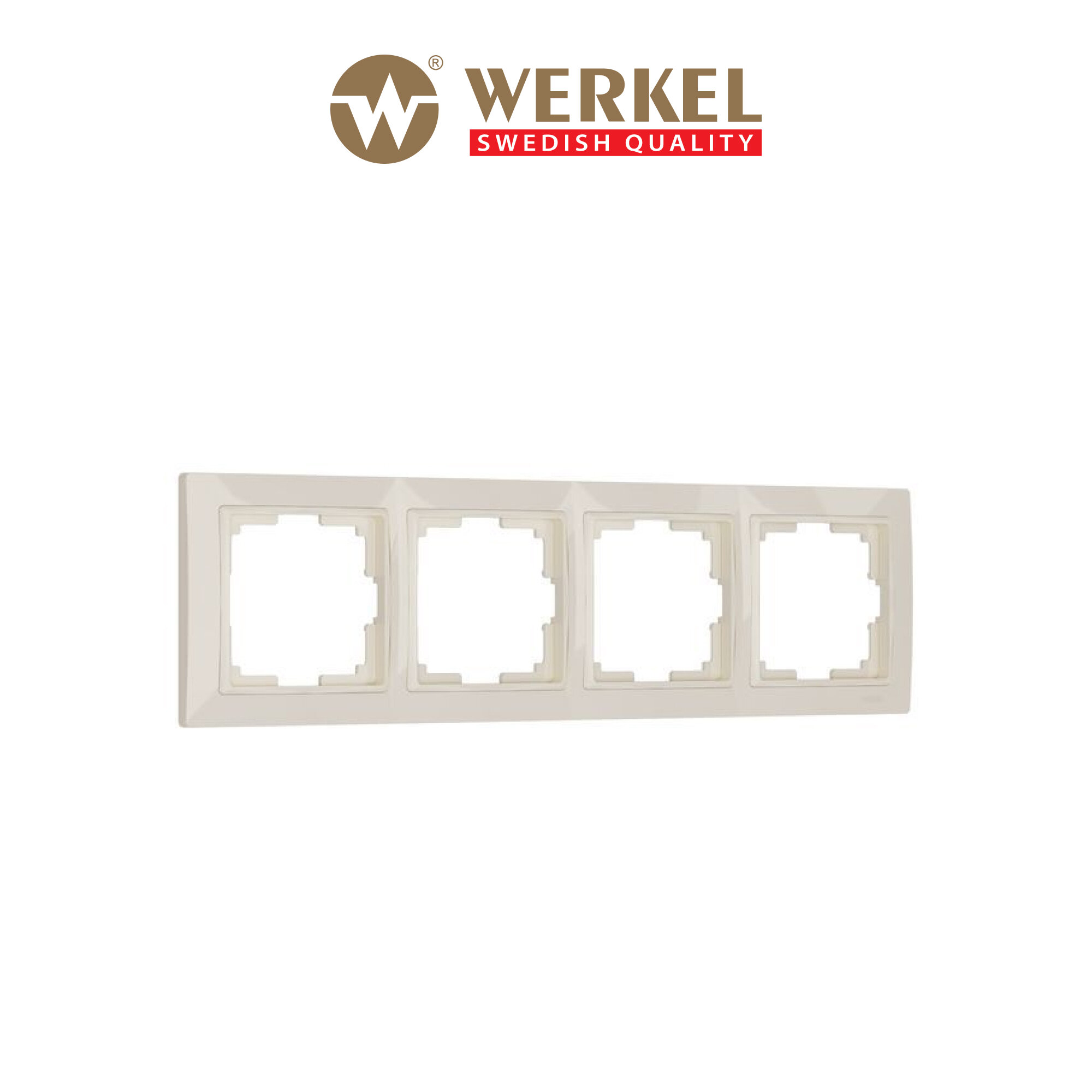 Рамка из пластика на 4 поста Werkel Snabb basic W0042003 слоновая кость