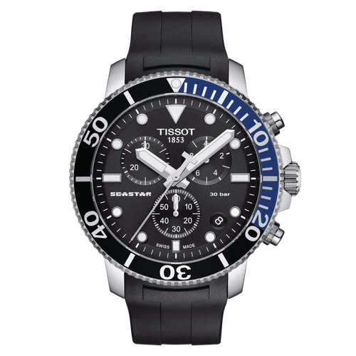 Наручные часы TISSOT T120.417.17.051.02, синий, черный наручные часы tissot seastar 1000 quartz chronograph t120 417 11 051 01