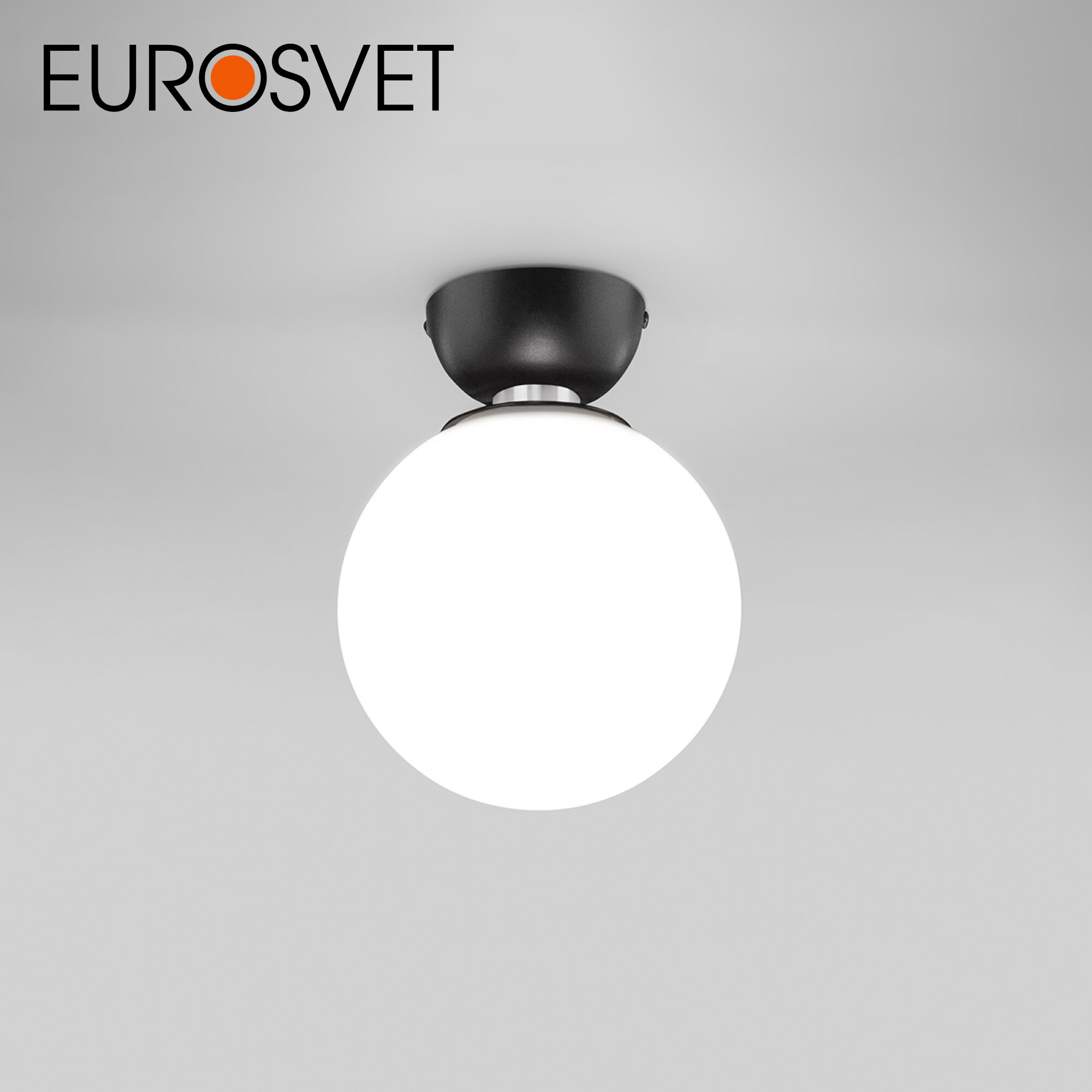 Потолочный / настенный светильник Eurosvet Bubble 30197/1, цвет черный, IP20