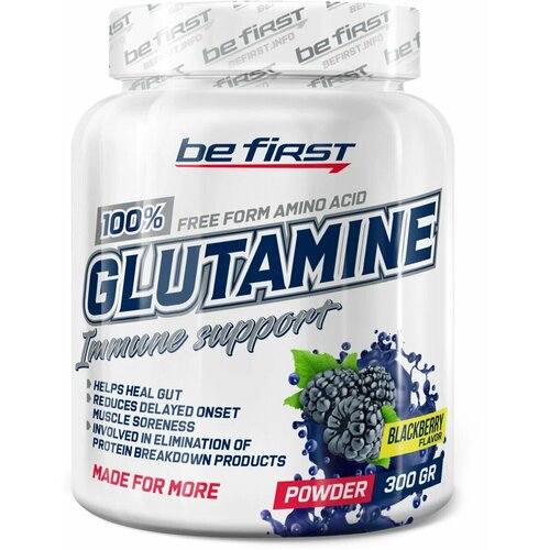 Be First Glutamine powder 300 гр (Ежевика) be first glutamine powder глутамин 300 г be first