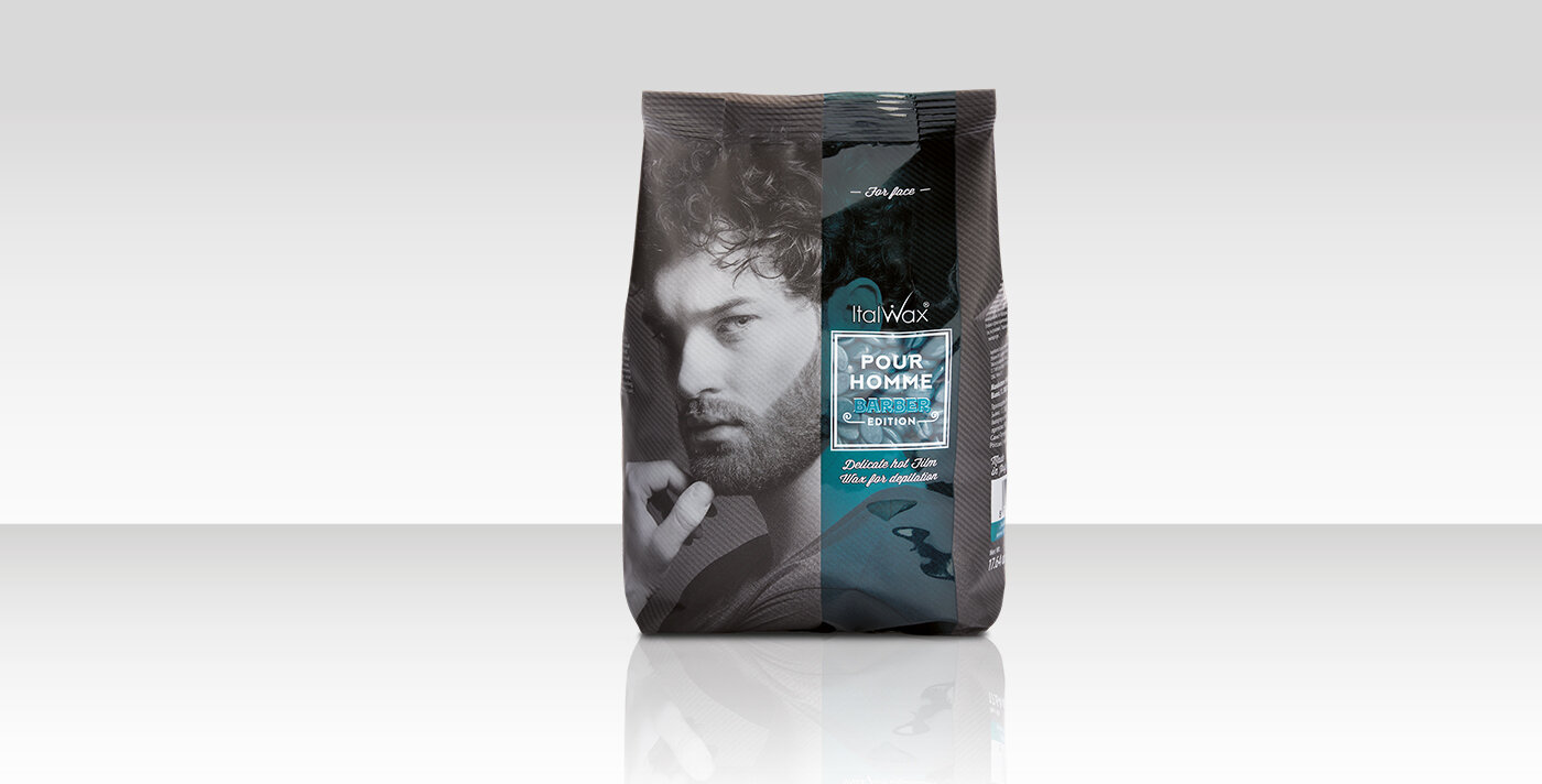 Воск горячий (пленочный) ITALWAX POUR HOMME BARBER мужской гранулы 500гр