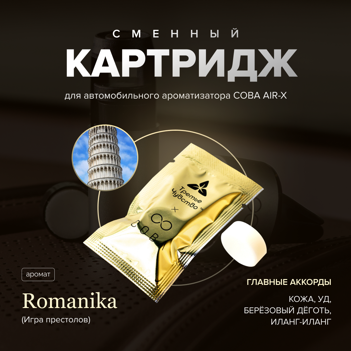 Картридж для автомобильного ароматизатора AIR-X ROMANIKA/Игра Престолов