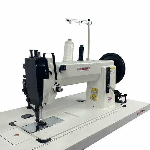Промышленная швейная машина с шагающей лапкой для шитья строп A-470 Aurora с усиленным столом и мотором SM-750