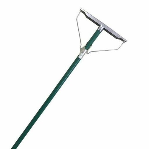 Швабра Лентяйка-тряпкодержатель 28см с цветной ручкой 120 см. зеленый